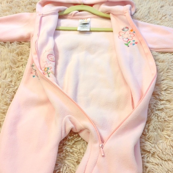 NWOT Absorba Baby Pink Fleece Winter Suit, 6-9 Months - Picture 6 of 11